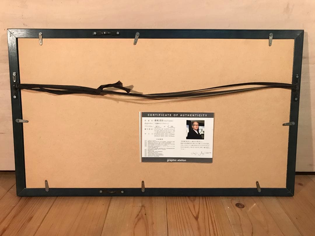 藤城清治　「花園のシンフォニー」　ダイヤモンドスクリーニング　作品証明シール有り