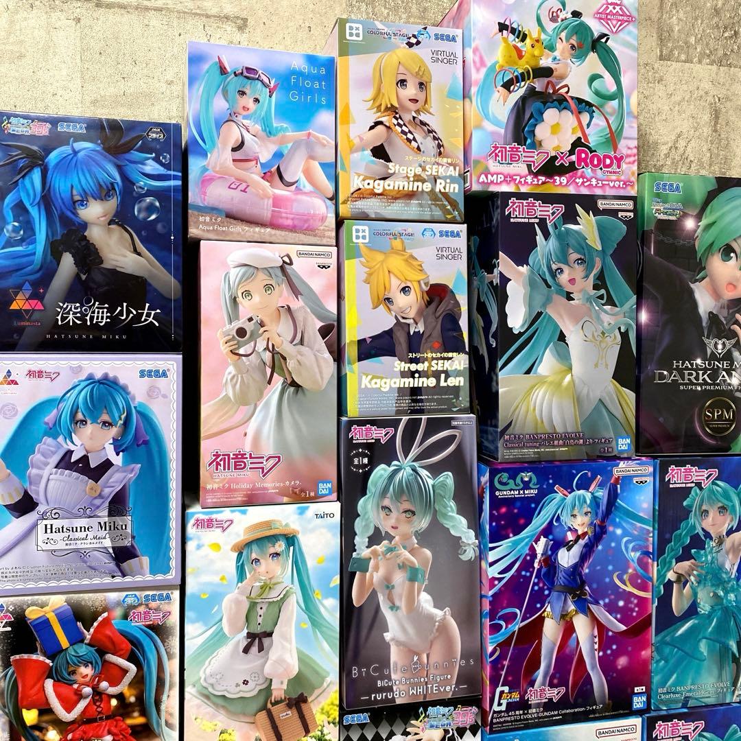 初音ミク プライズフィギュア まとめ売り19個セット 鏡音リン 鏡音レン