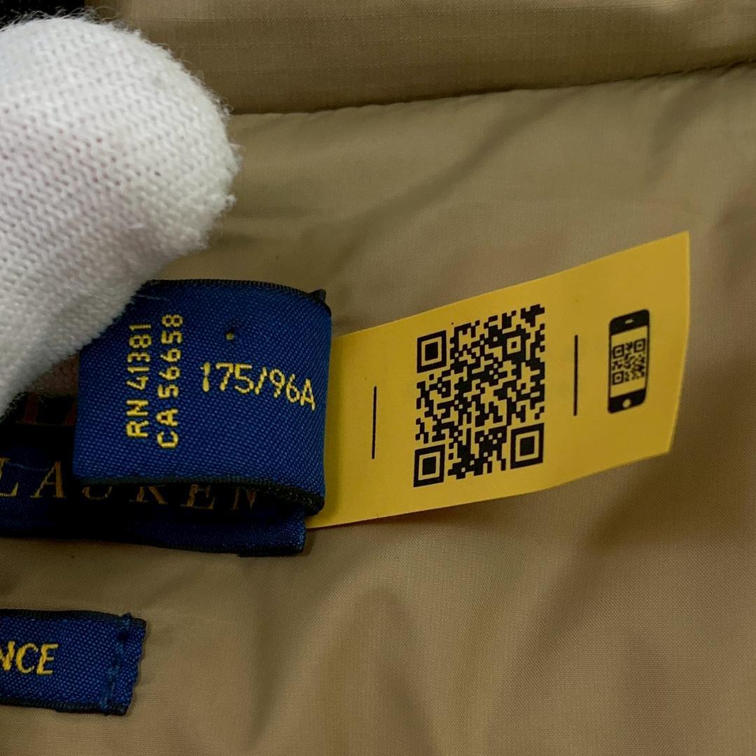 美品★現行QRタグ ポロラルフローレン ダウン ベスト ベージュ M　D762