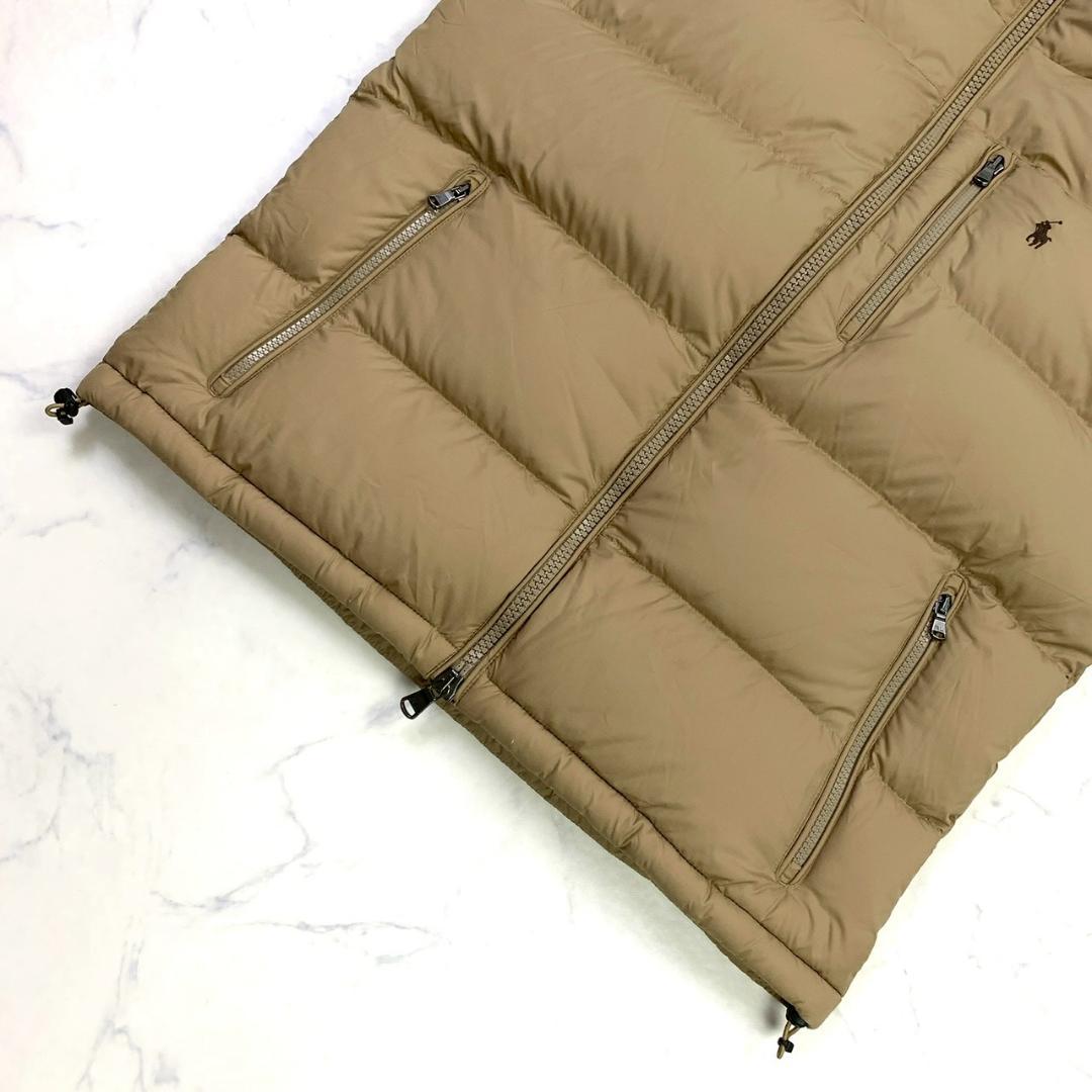 美品★現行QRタグ ポロラルフローレン ダウン ベスト ベージュ M　D762