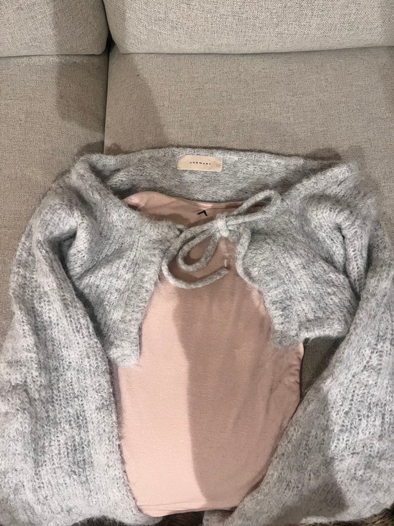 ワンピース andmary Tina knit set gray