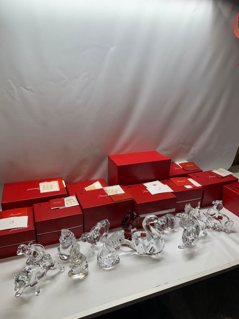 超美品　バカラ　十二支セット　クリスタルガラス 　干支の置物　12点セット箱あり