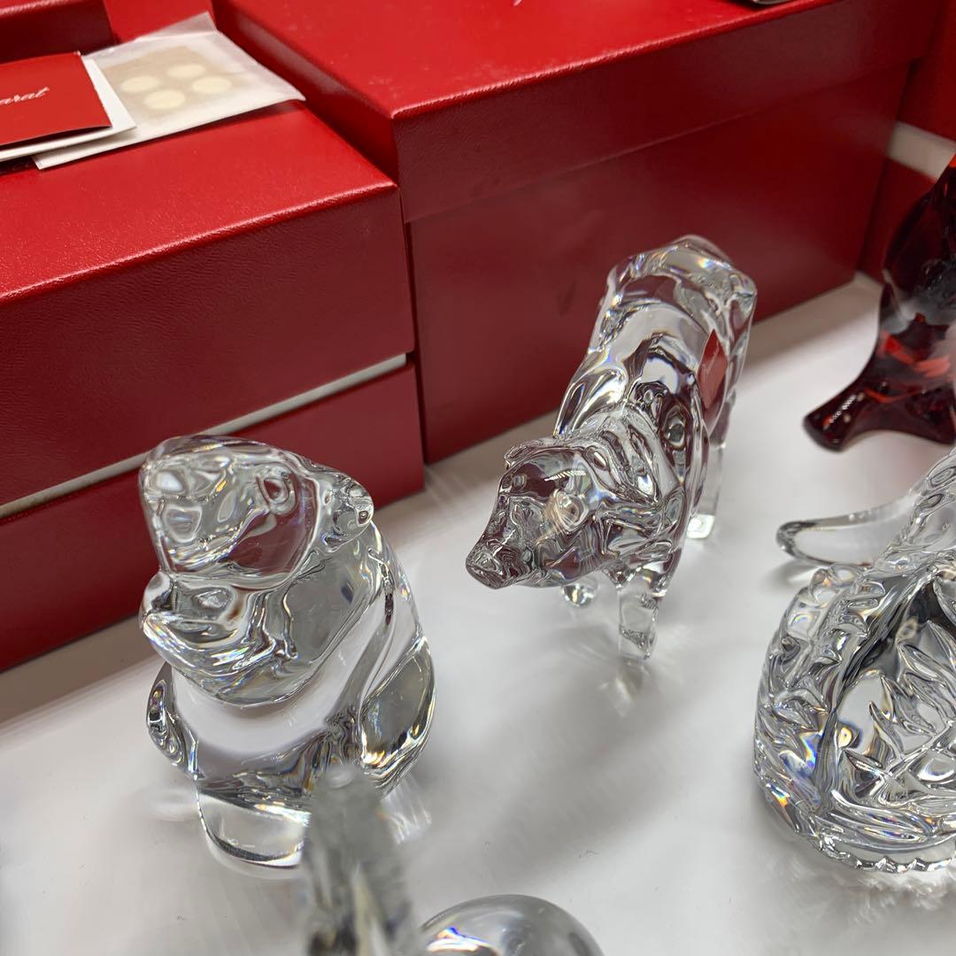超美品　バカラ　十二支セット　クリスタルガラス 　干支の置物　12点セット箱あり