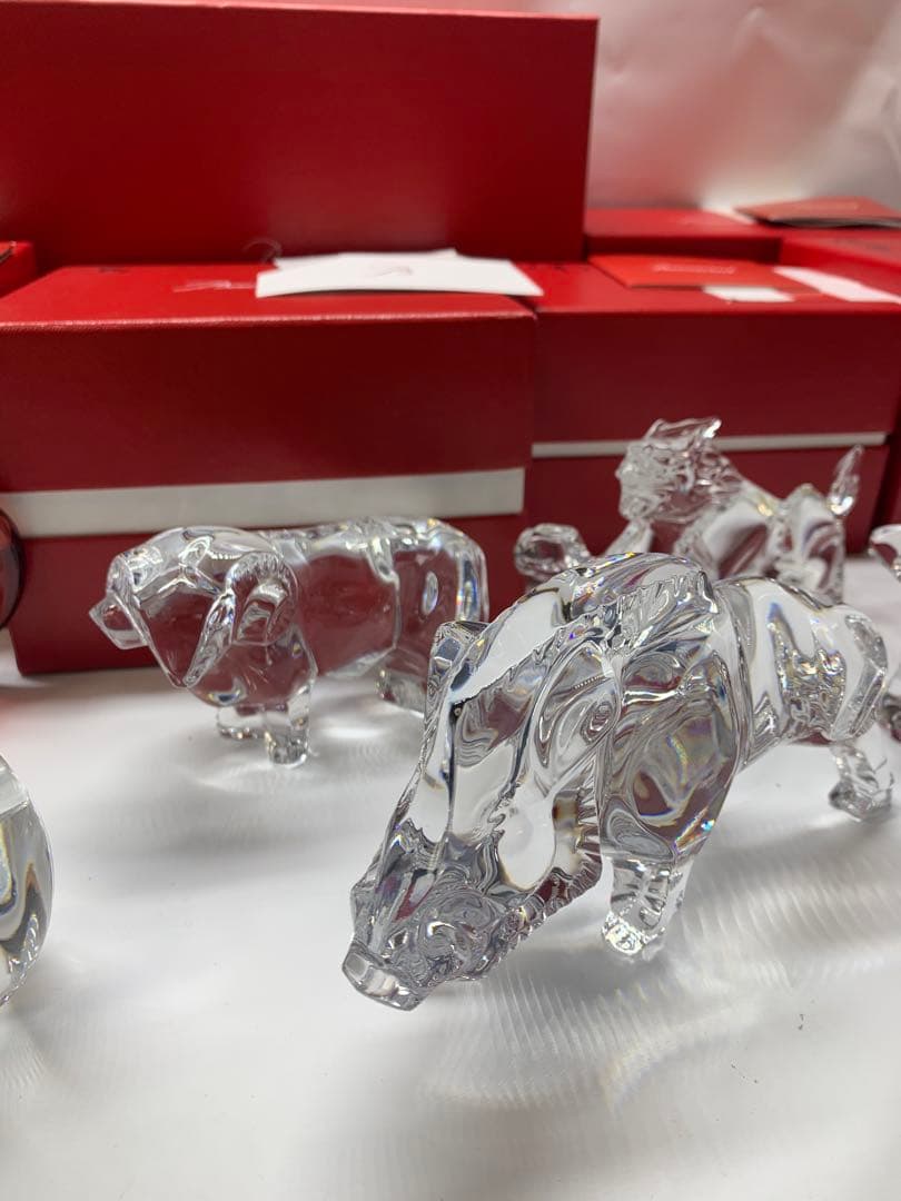超美品　バカラ　十二支セット　クリスタルガラス 　干支の置物　12点セット箱あり