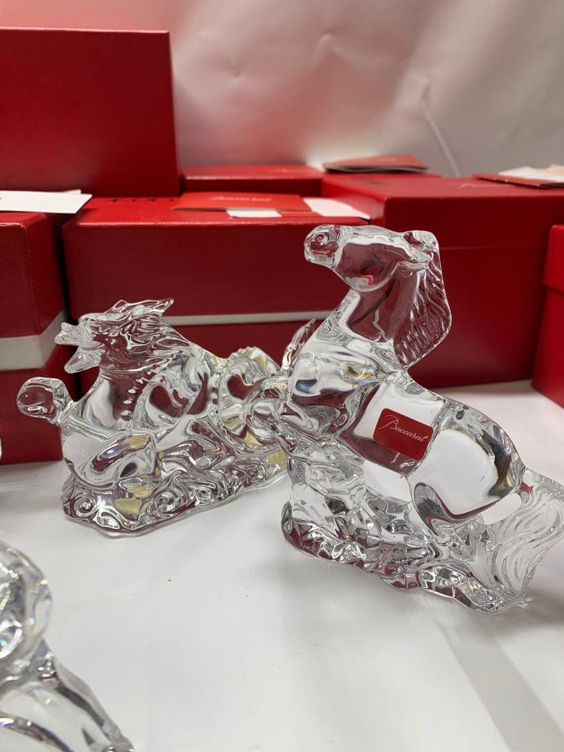 超美品　バカラ　十二支セット　クリスタルガラス 　干支の置物　12点セット箱あり