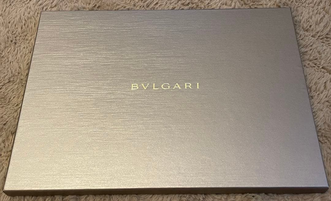 BVLGARI シルク ストール ライトブルー 箱付き