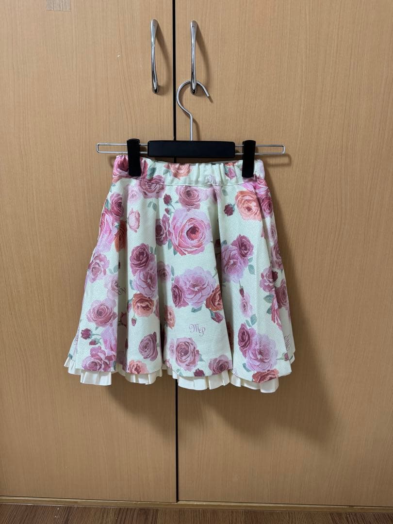 mezzo piano 35thツィードジャケット＆バラ柄スカート　セットアップ