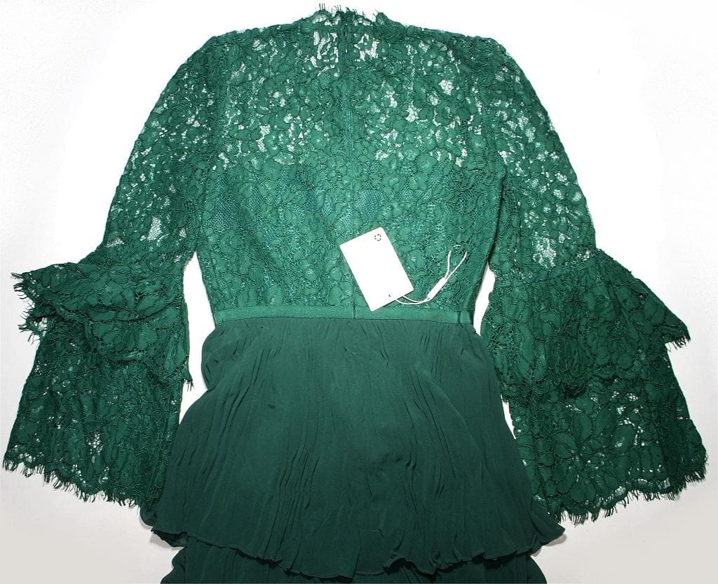 桃*子様 セルフポートレイト ティアード ワンピース プリーツ レース UK8