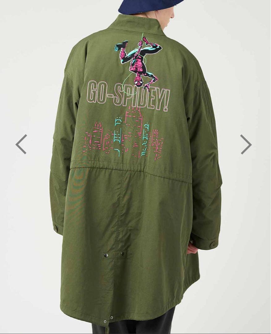 グラニフ　スパイダーマン　スパイディ VS ヴィラン　モッズコート