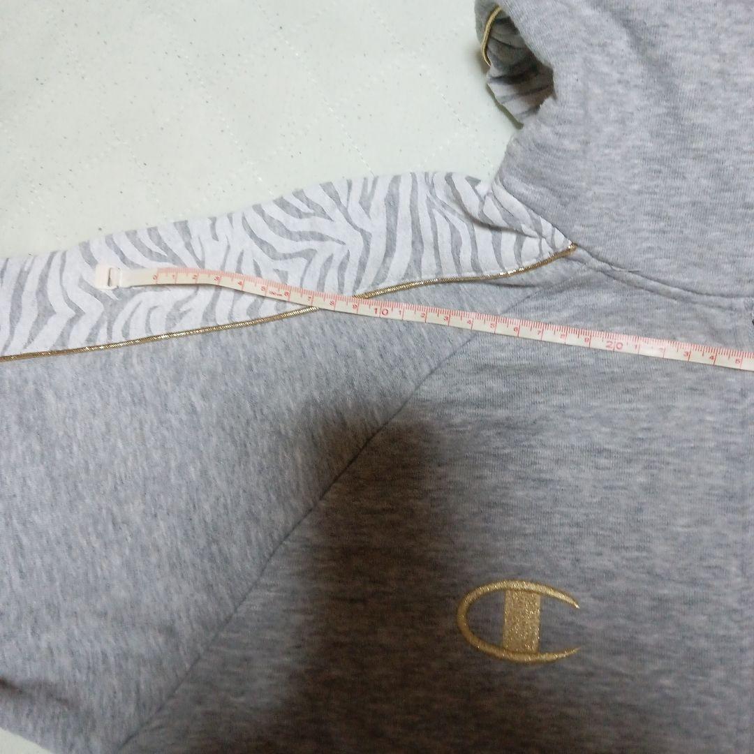 【K】Championトレーナー 上下 グレー ゼブラ模様