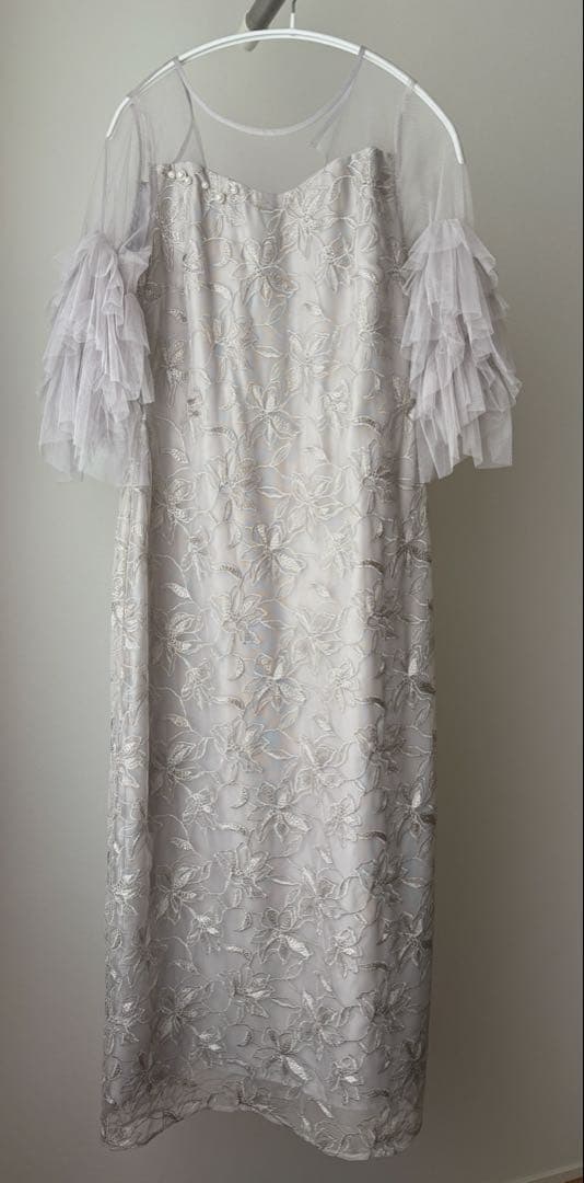 【LE'RURE】 Pearl motif embroidery dress