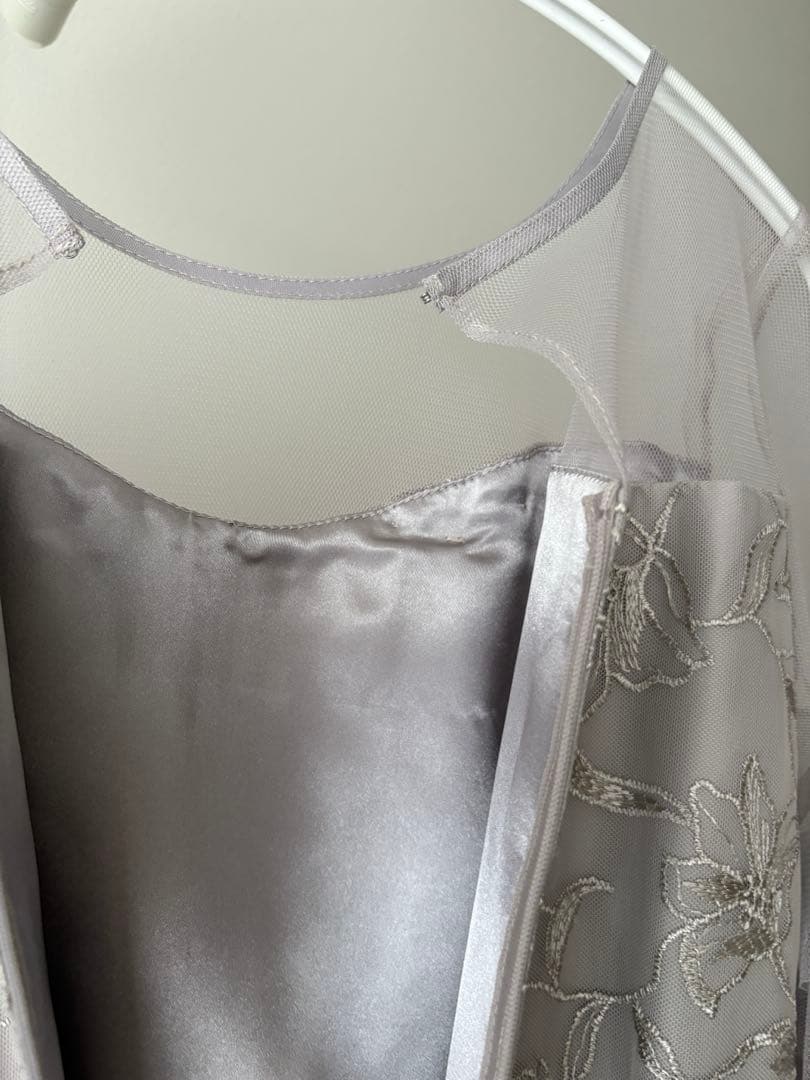 【LE'RURE】 Pearl motif embroidery dress