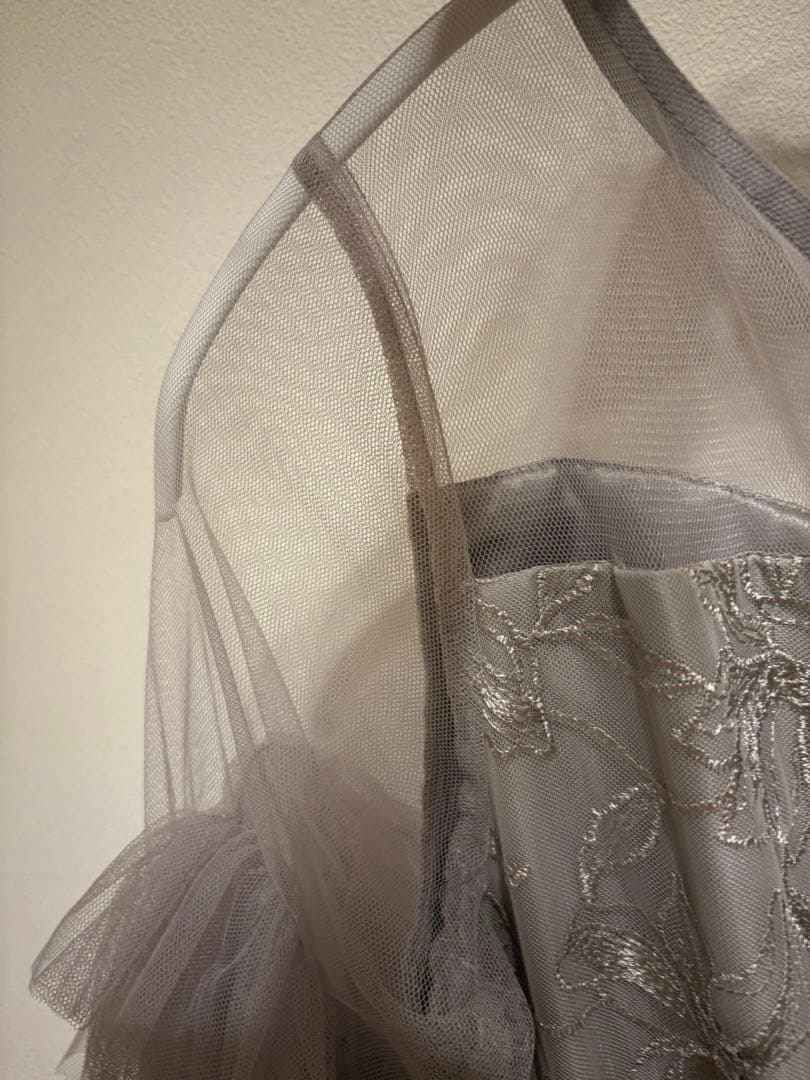 【LE'RURE】 Pearl motif embroidery dress