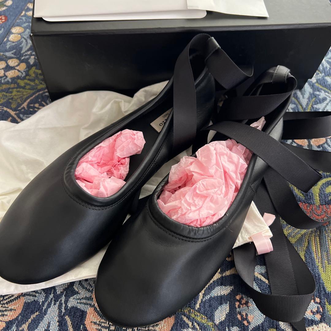 リリー様売約済み　タイムセール　レペット　バレリーナ　パンプス　40 ブラック