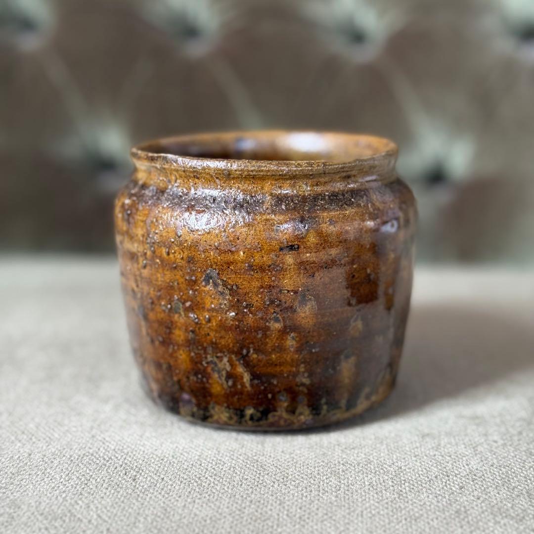 一点もの　余宮隆さん　木蓋・ヘラ付き壺　キャニスター