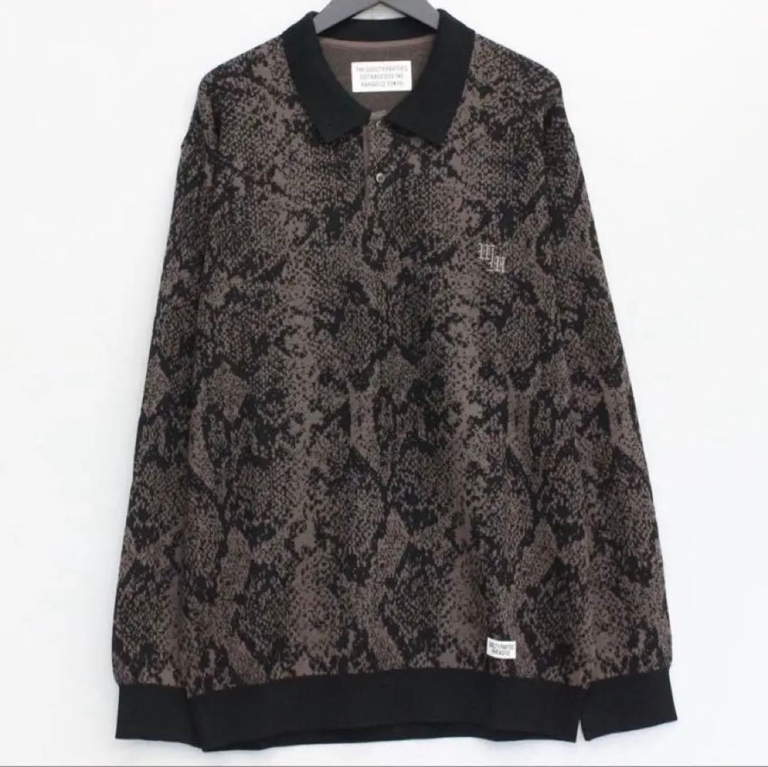 トップス WACKO MARIA 22FW PYTHON KINT POLO SHIRT