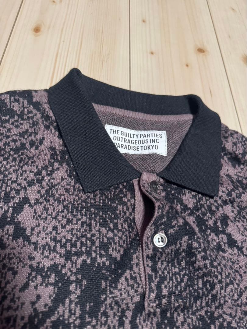 トップス WACKO MARIA 22FW PYTHON KINT POLO SHIRT