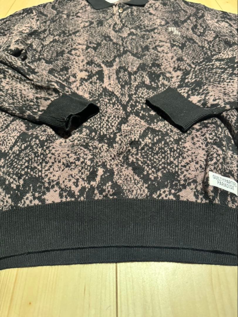 トップス WACKO MARIA 22FW PYTHON KINT POLO SHIRT