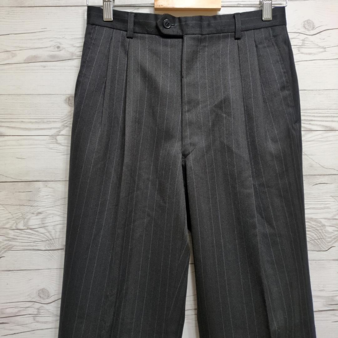 ✨美品✨イヴサンローラン ダブルスーツ セットアップ 黒 ストライプ 万能 式典