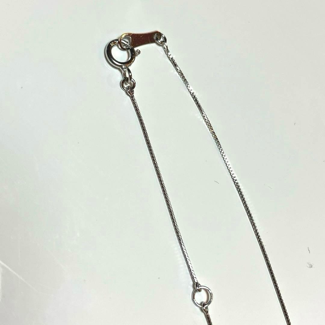 K10WG クロス ダイヤモンド ネックレス0.07CT