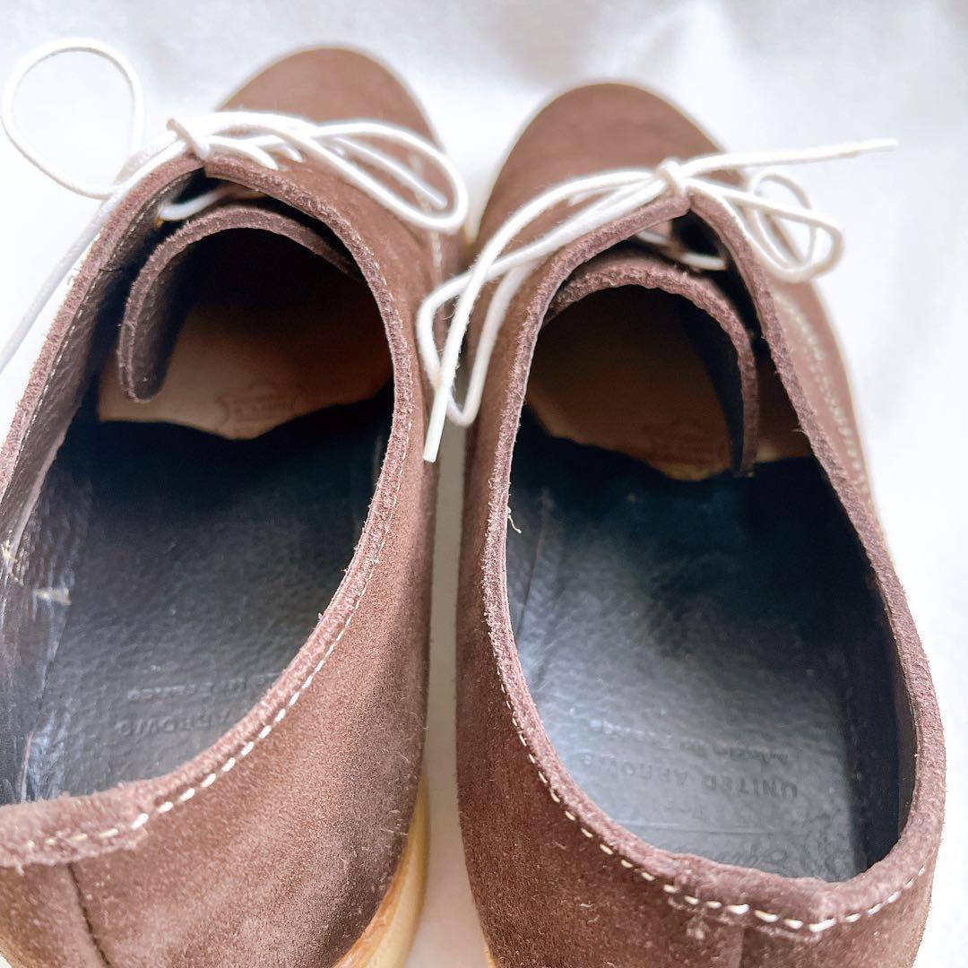 美品 パラブーツ アローズ別注 サナリースエード プレーントゥ ブラウン