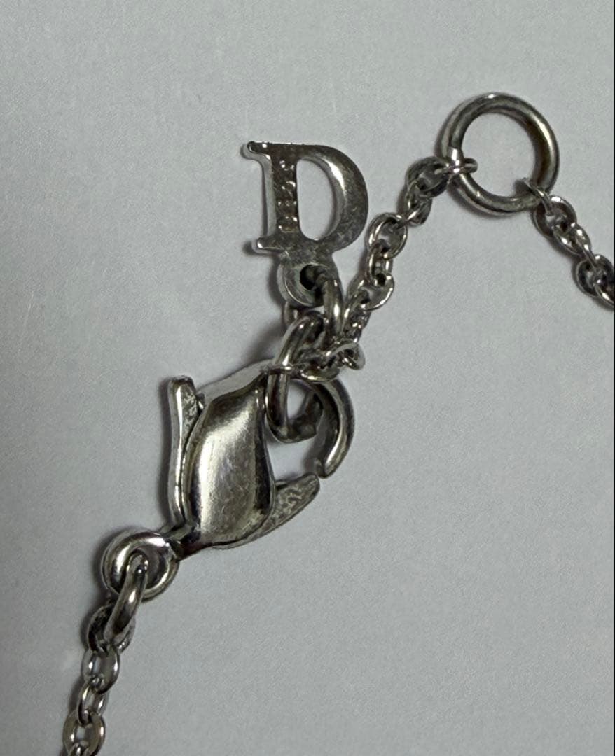 Dior ハート型チャーム ネックレス　ピンク