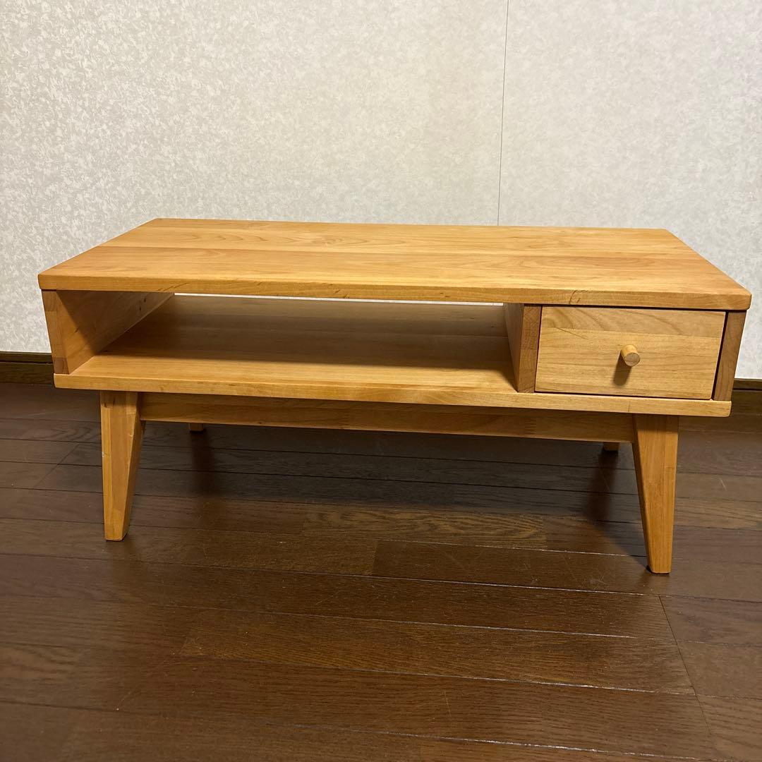 【美品】ベルメゾン 天然木 テレビラック テレビボード アルダー材