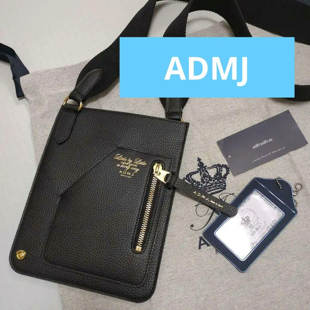 ☘️[新品未使用]ADMJショルダーバックマルチポーチモバイルポーチ　Black