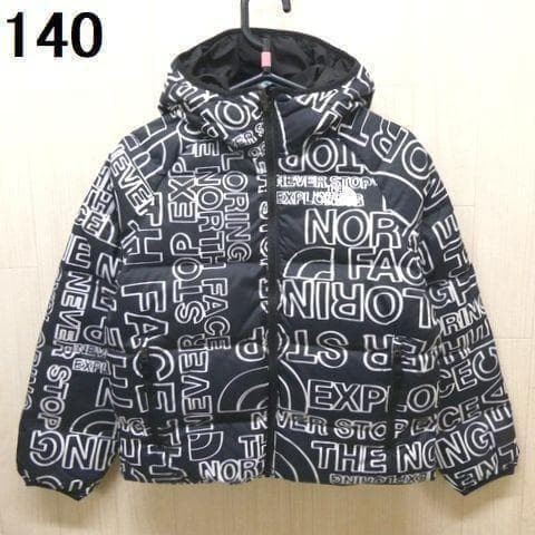 ザ ノースフェイス リバーシブル ノース ダウンジャケット 140cm 黒白
