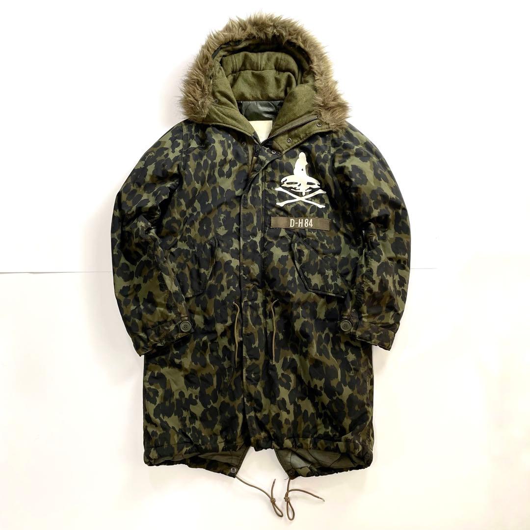 極美品 ヒステリックグラマー ファー付き モッズコート ガール 迷彩 XL相当