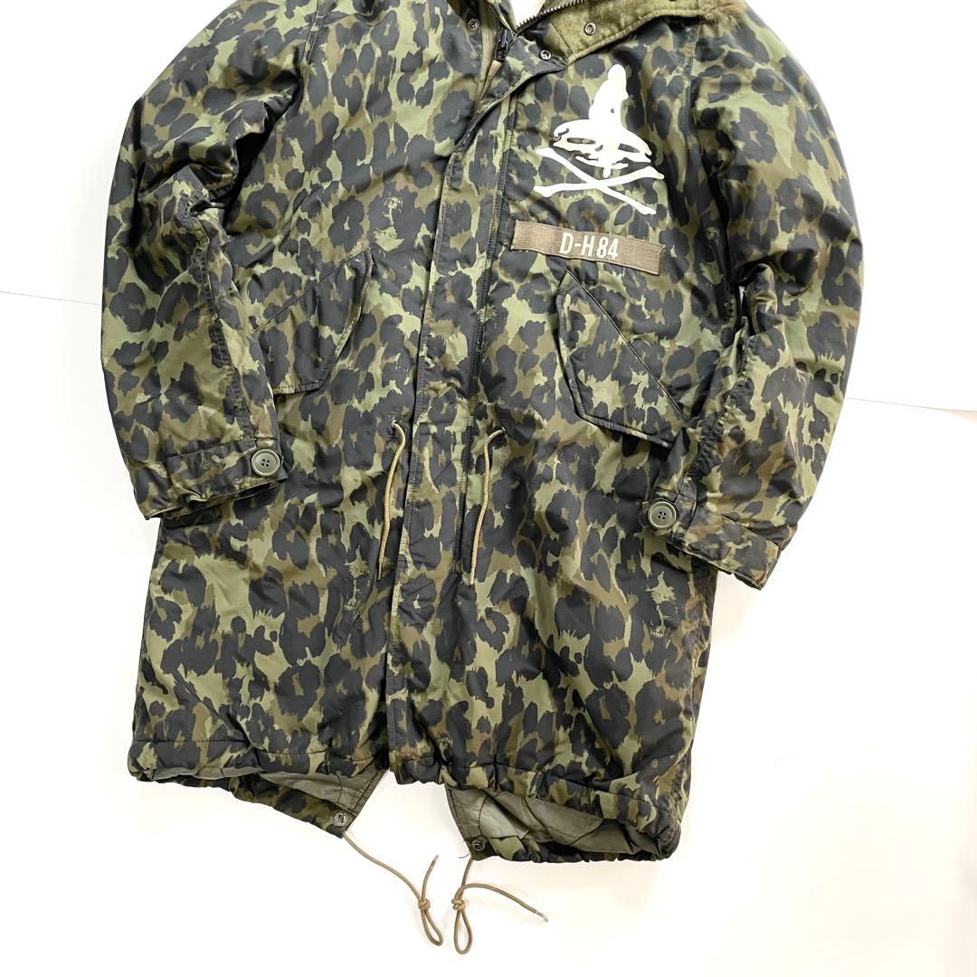 極美品 ヒステリックグラマー ファー付き モッズコート ガール 迷彩 XL相当
