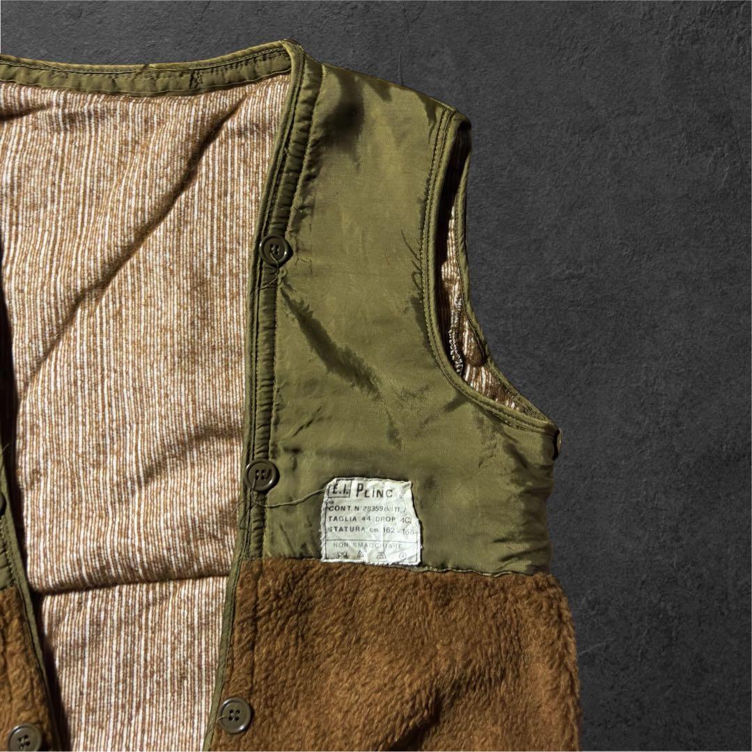 イタリア軍 ボアライナーベスト グランパコア カーキ 茶