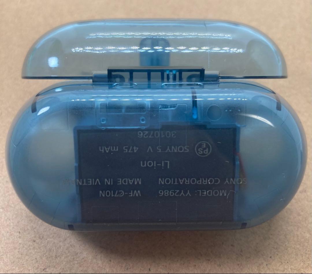 【美品】SONY WF-C710N【グラスブルー充電ケース】