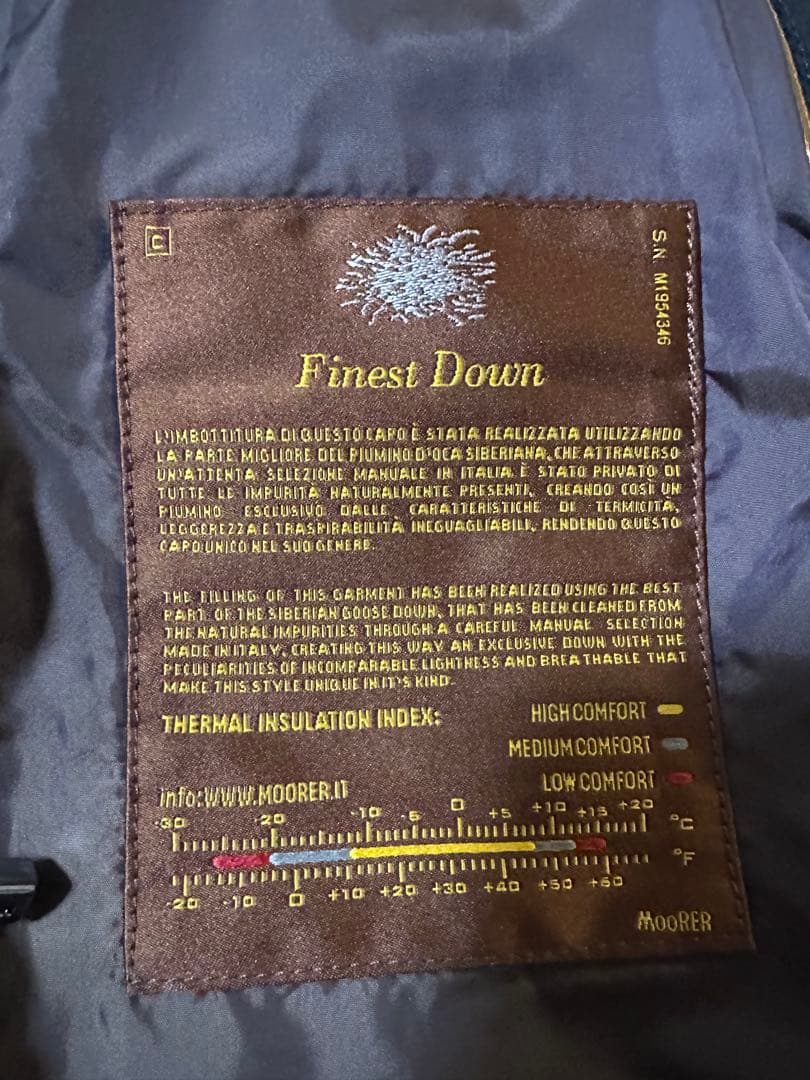 MOORER ムーレー MORRIS-KM 46 NERO ブラック ダウン