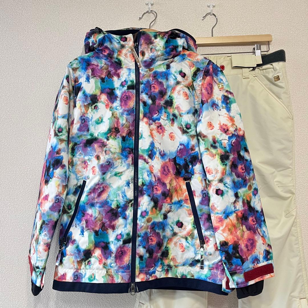【極美品】sista.Jスキー スノボ ウェア 上下セット レディースS 総柄