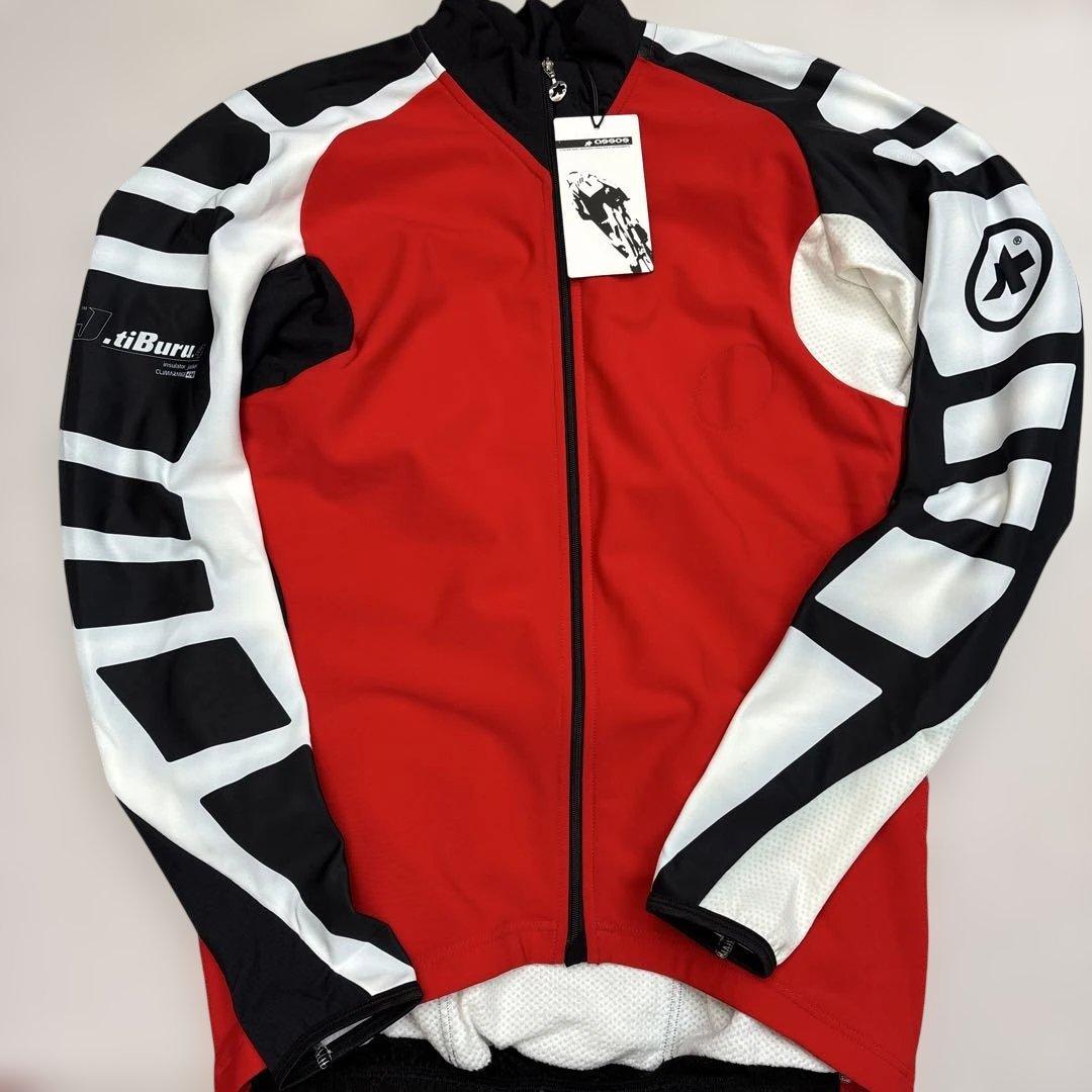 【新品】アソスサイクルジャージ 長袖 レッド