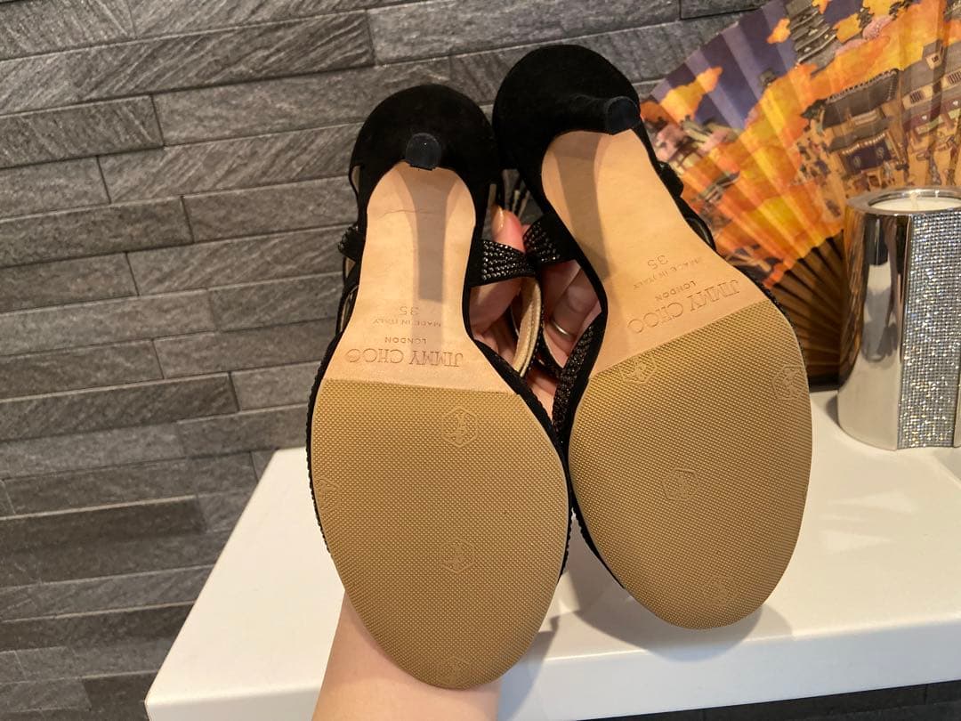 JIMMYCHOO黒サンダル34.5