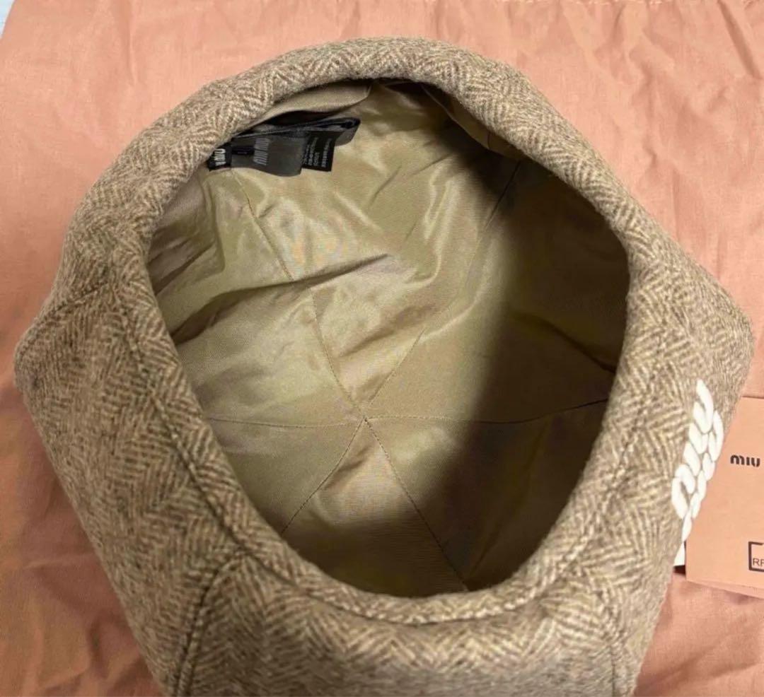 miumiu ウール シェブロン ベレー