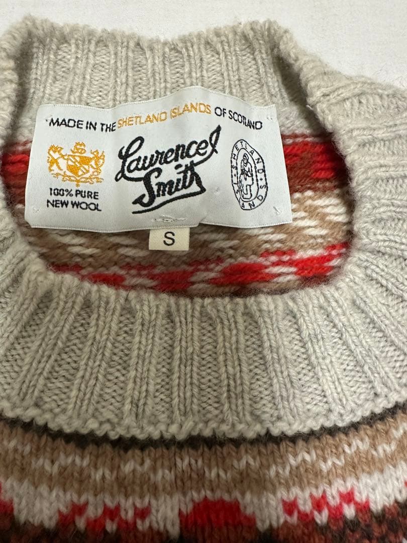 LAURENCE J SMITH フェアアイル クルーネックベスト