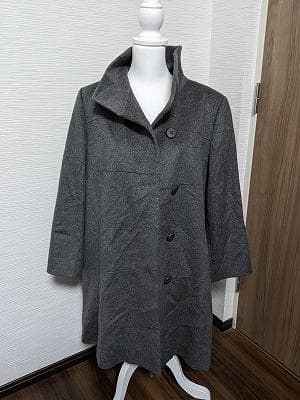 232　カシミヤ100％　東京スタイル　グレー　大きいサイズ　コート　カシミア