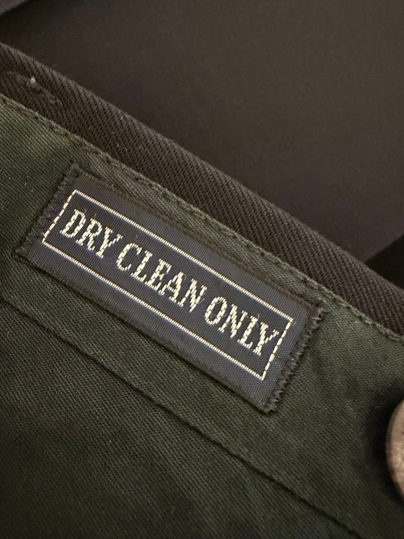 80s ラルフローレン ウールギャバジン 2タック トラウザーズ 黒 34