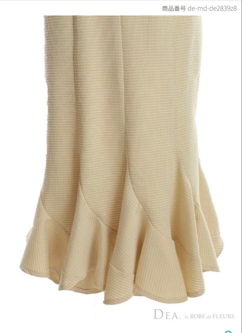 DEA.byROBEdeFLEURS イエローニットドレス フレアスカー