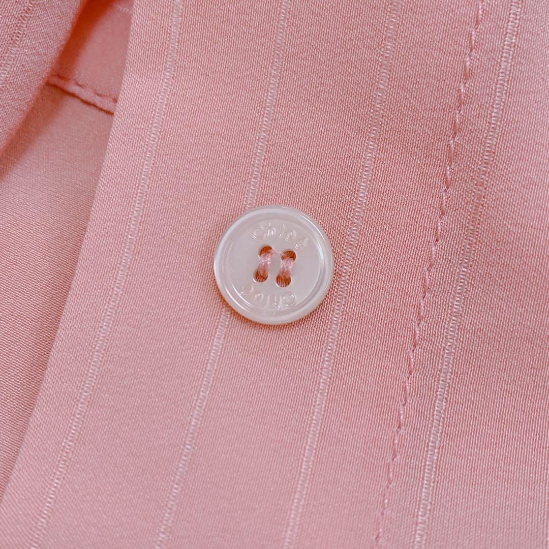 美品 Chloe クロエ シルクシャツワンピース 20SS ランウェイ 36