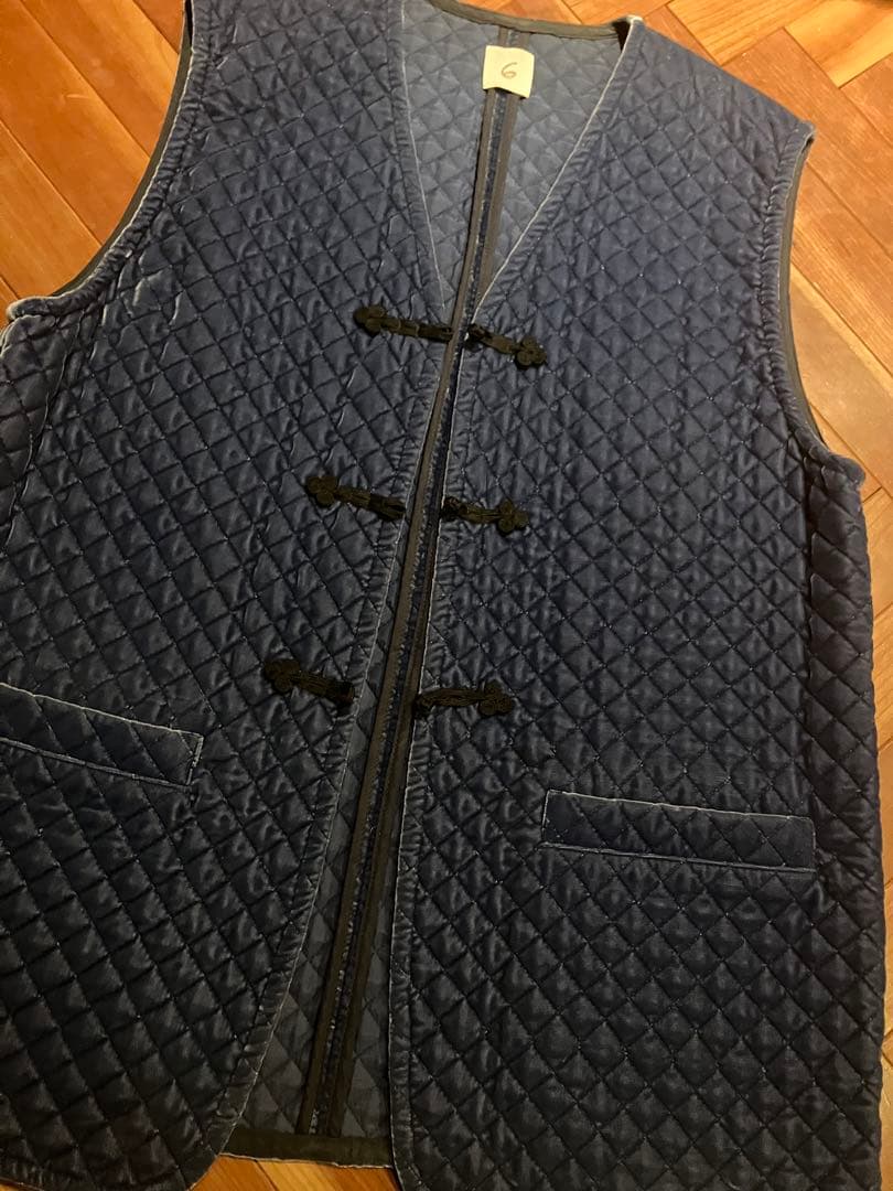 希少 ROKU 6 チャイナベスト ジレキルティングジャケット