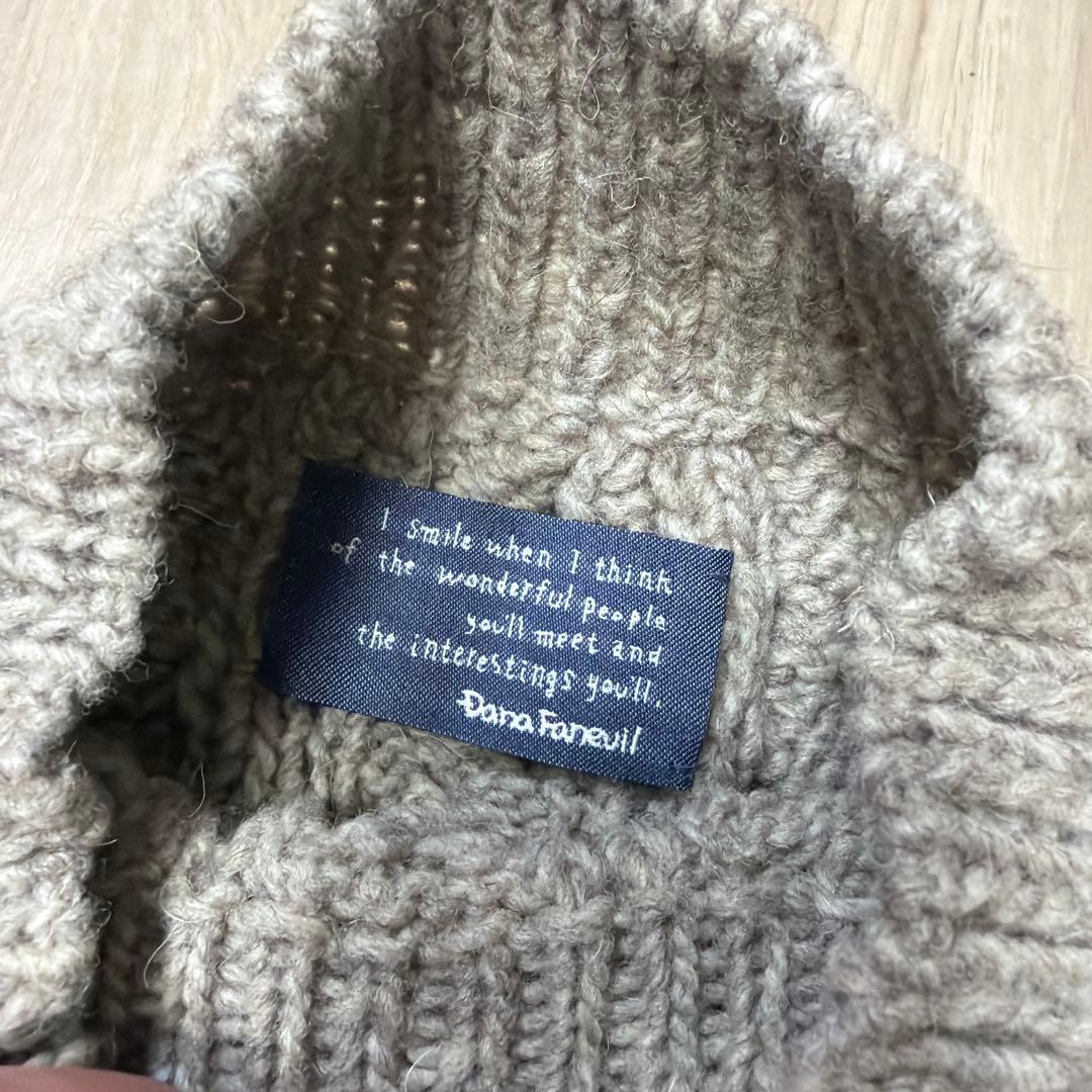 ダナファヌル　ペルーニット手編みワイドベスト ★タグ付き未使用‼︎