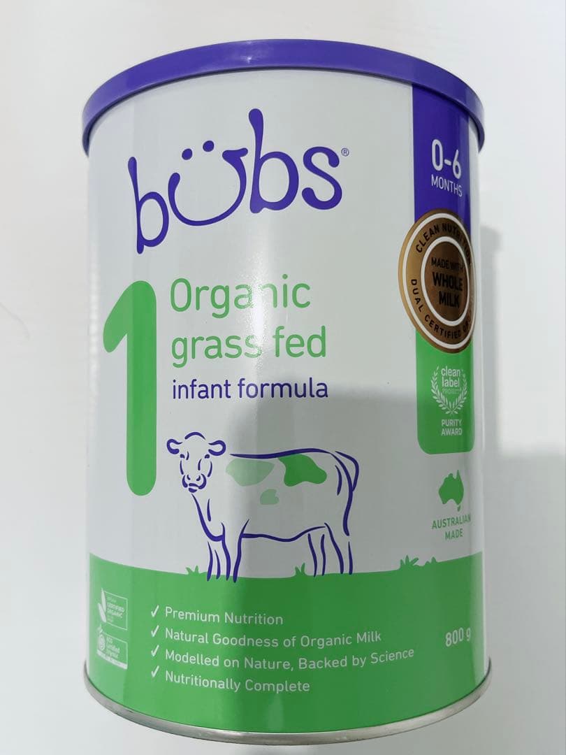 Bubs Organic 1 (0~6 Months ) 800g 4缶セット