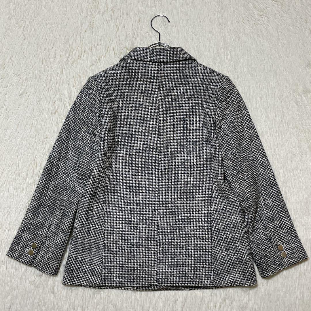 ミラオーウェン 金ボタン テーラード ジャケット ダブル ツイード 0サイズ