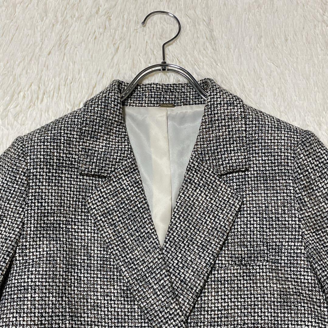 ミラオーウェン 金ボタン テーラード ジャケット ダブル ツイード 0サイズ