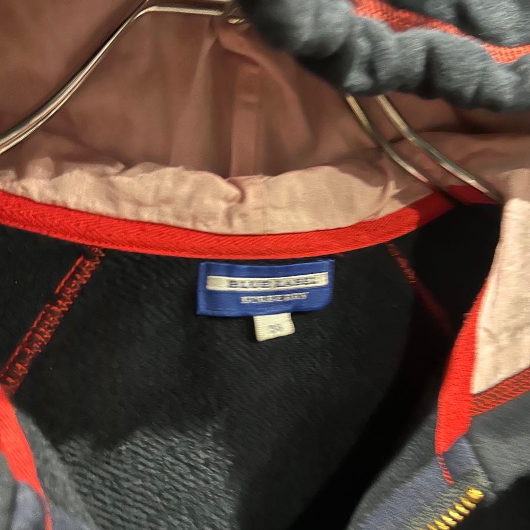 Burberry バーバリー　レア　ジップアップパーカー　ロゴ入り　ネイビー