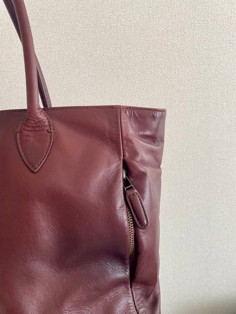 ダークブラウン レザートートバッグ